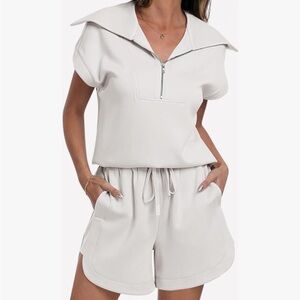 Varley Inspired White Tracksuit🤍